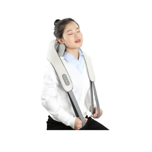 Portable electric pulse neck and shoulder massager