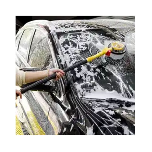 Car wash brush, automatic rotation and 360 degree water flow