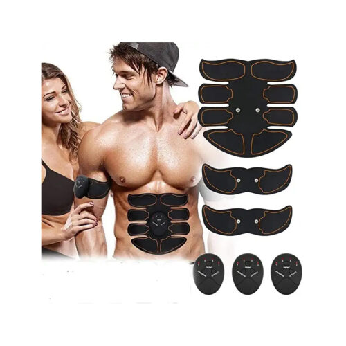 Fitness machine for muscle stimulation with 8 pads for abdominal muscles to lose weight