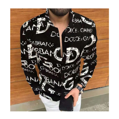 Men’s casual long-sleeved printed shirt – Model 6