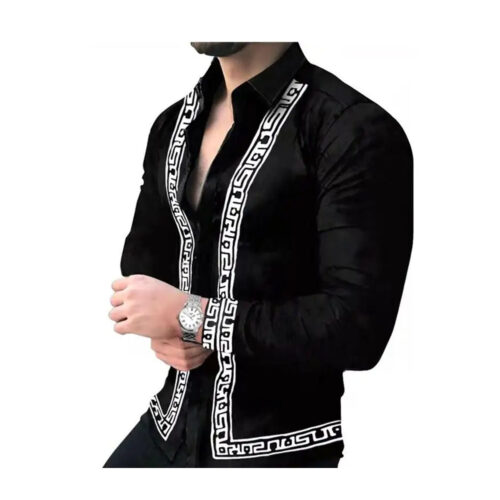 Men’s casual long-sleeved printed shirt – Model 8