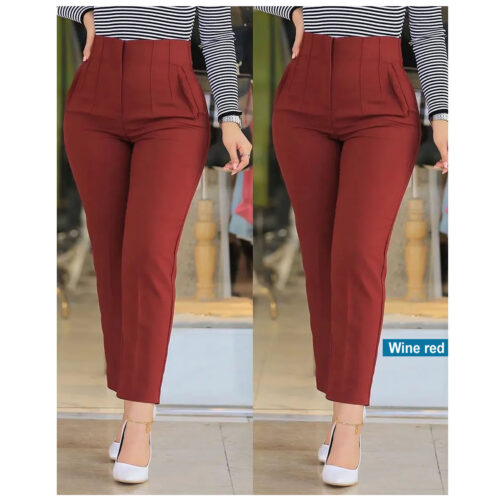 Women’s casual high waist pants, elegant outfit