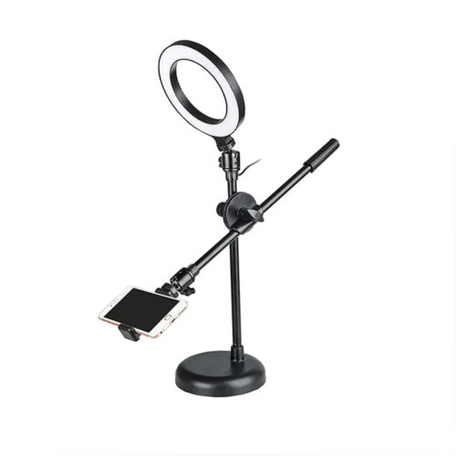 Flexible universal mobile phone holder stand for ring light