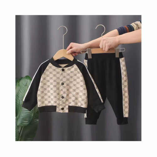 Baby boys sets, cotton 2 pieces suit, long sleeve t-shirt + pants