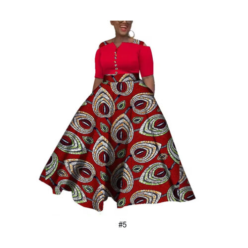 African Dashiki dress, printed clothing for women, cotton long dress