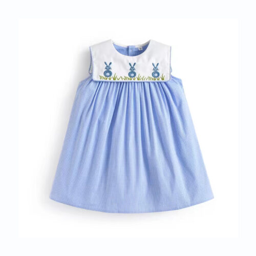 Toddler girls cotton dresses, sleeveless from 1 to 6 years