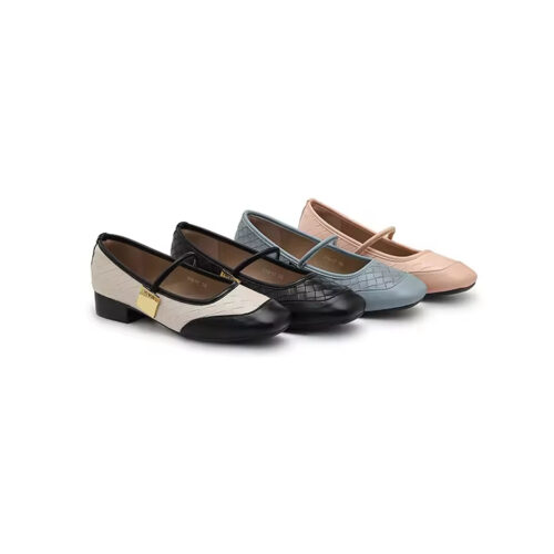 Women’s casual breathable square heel flat shoes