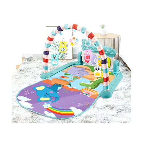 Baby play mat with hanging objects