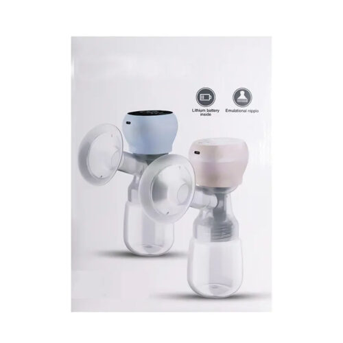 Electric breast pump for efficient milk extraction, silicone baby milk nipple, portable, cordless electric and rechargeable