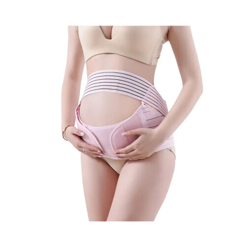 Ergonomic maternity belt, adjustable for pregnancy with breathable design and back support