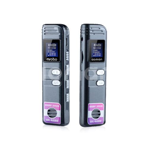 M66 Dictaphone, portable and slim, 16GB, 32GB, 64GB, 128GB – Audio recorder with MP3 music playback (available in pairs)