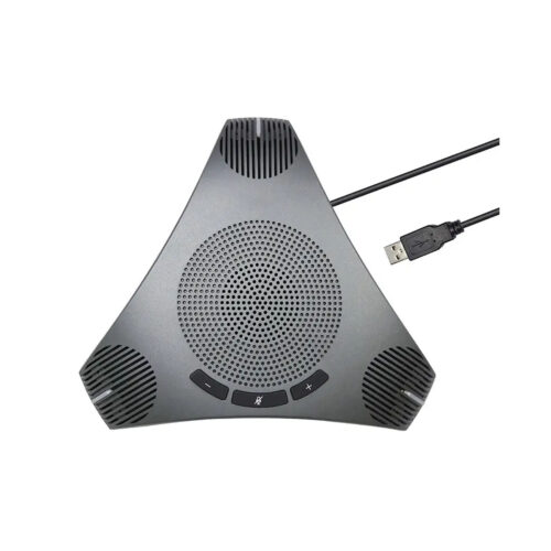 Integrated speaker and microphone system for conference room, also usable for video conferencing systems